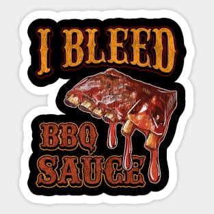 Bleed BBQ Sauce Barbecue Grilling Sticker